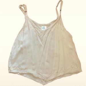 Light brown triangle cut tank top